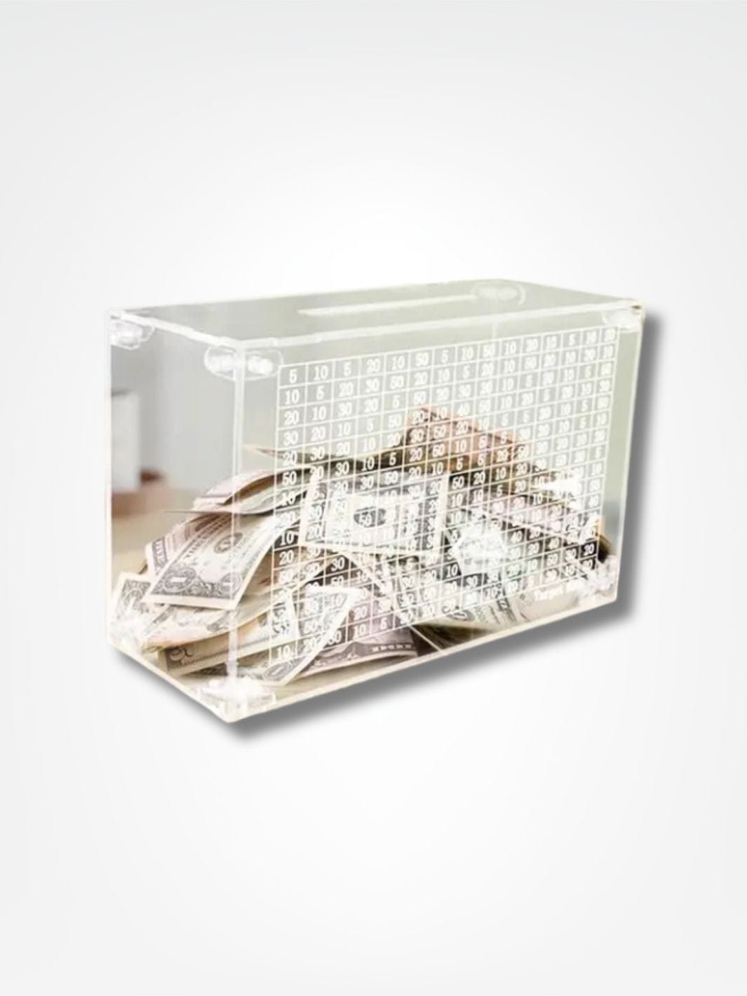 Grande tirelire transparente <br> Objectif 5000 ! Transparente / 5000