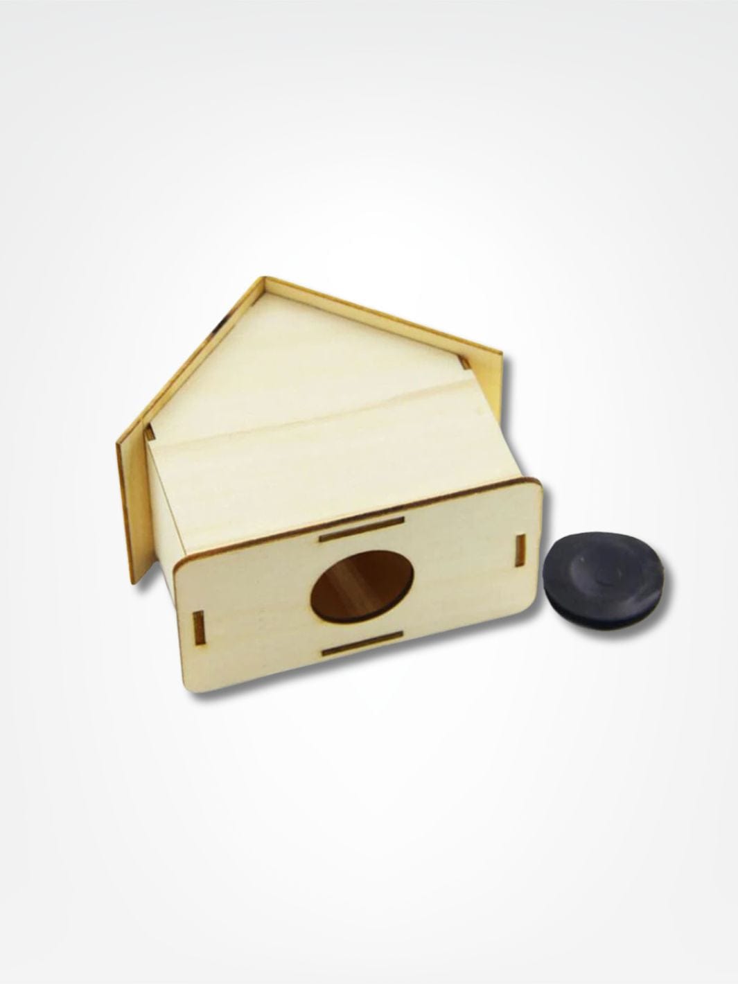 Tirelire à personnaliser <br> La maison en bois Bois clair / Pack de 4