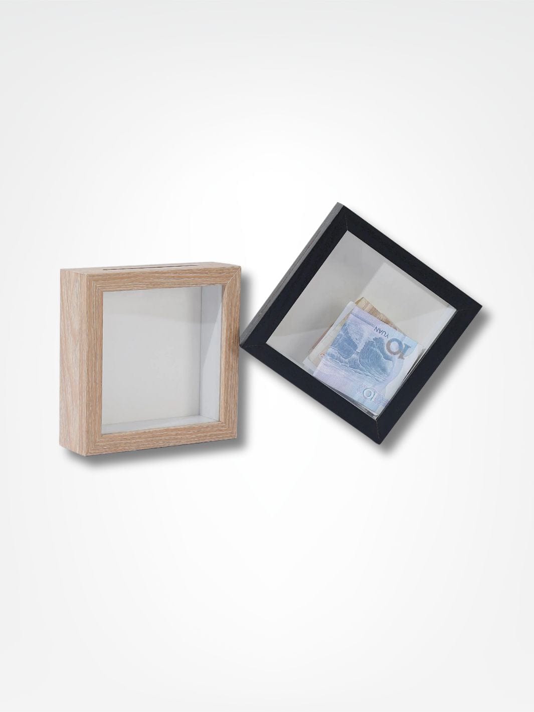 Tirelire bois transparente <br> Le cadre de décoration