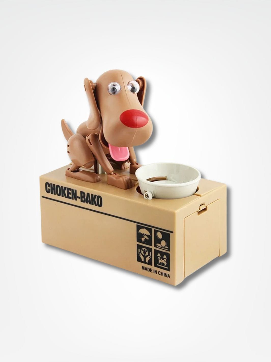 Tirelire chien <br> Le chien affamé Marron