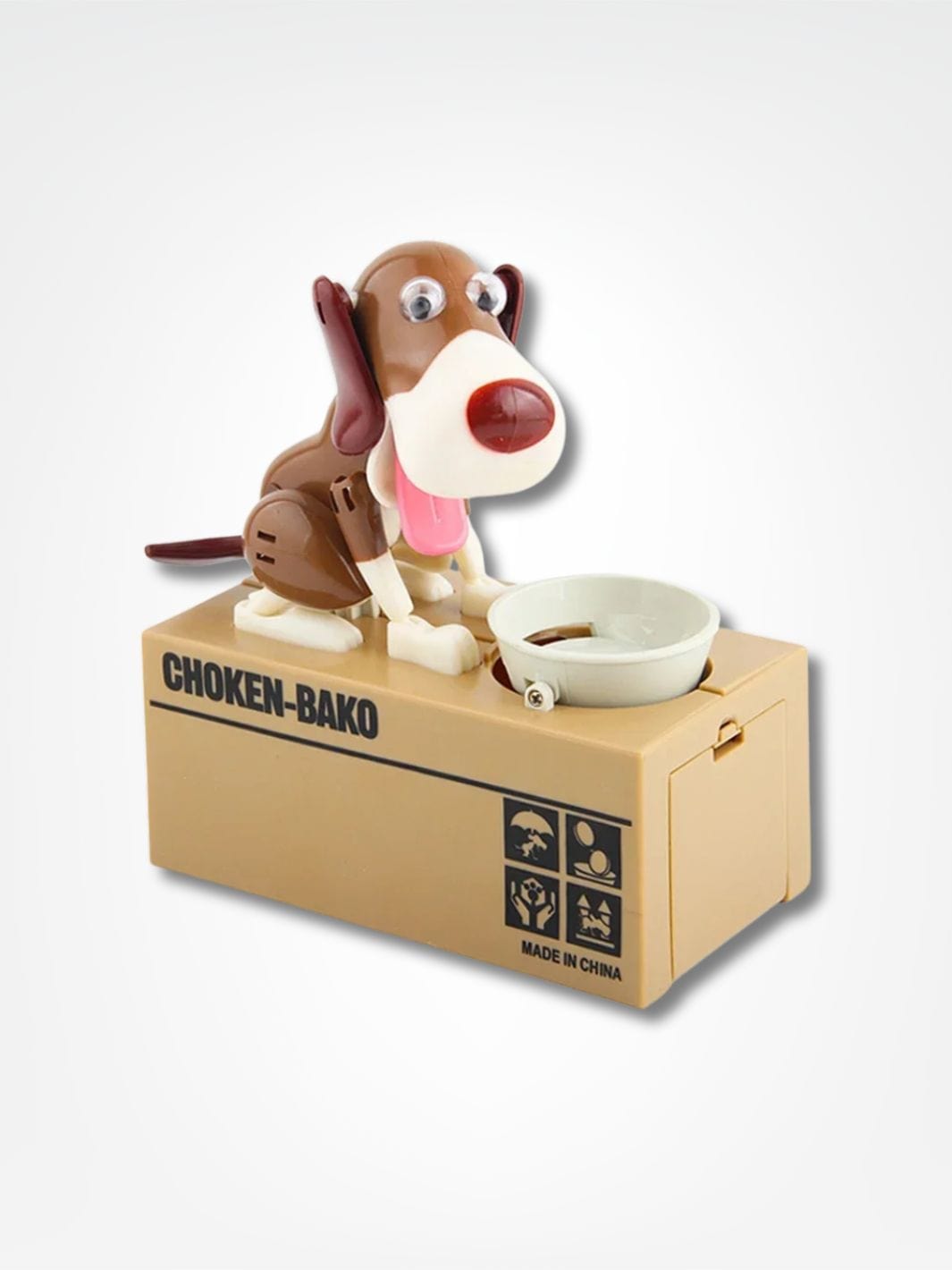 Tirelire chien <br> Le chien affamé Marron & Blanc