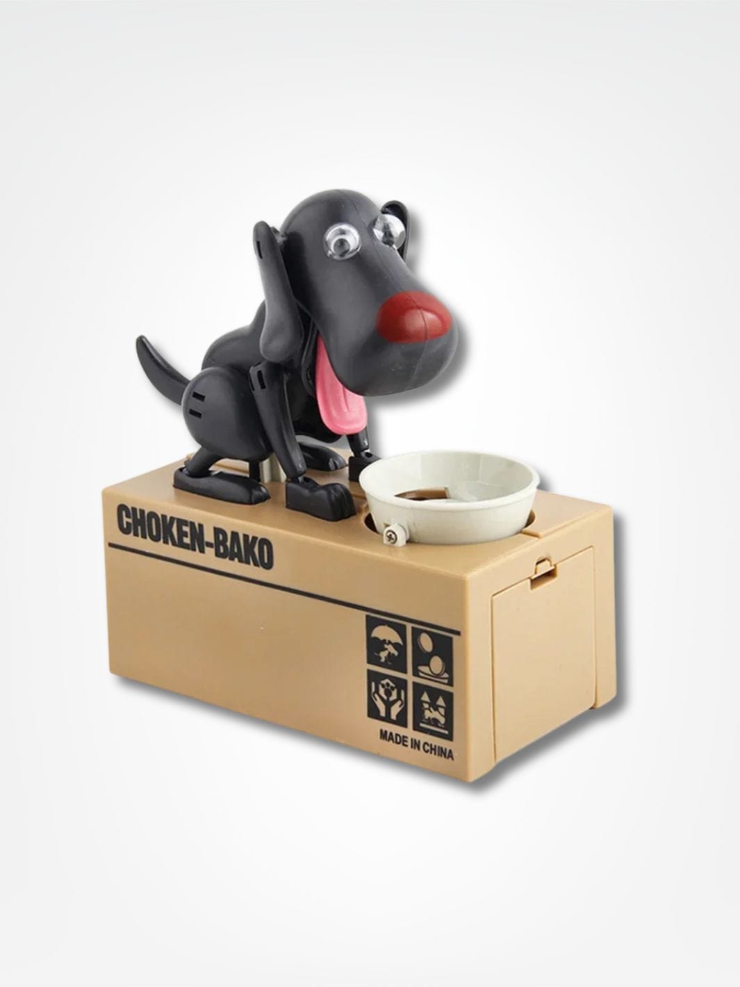 Tirelire chien <br> Le chien affamé Noir