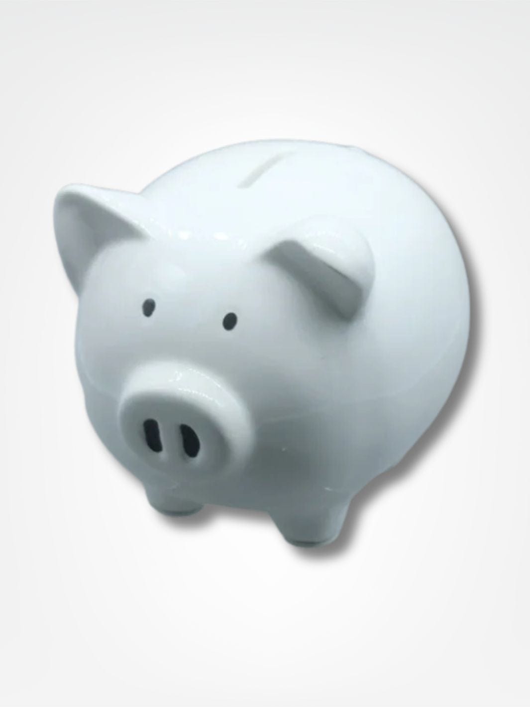 Tirelire cochon à casser <br> Classique et Authentique Blanche