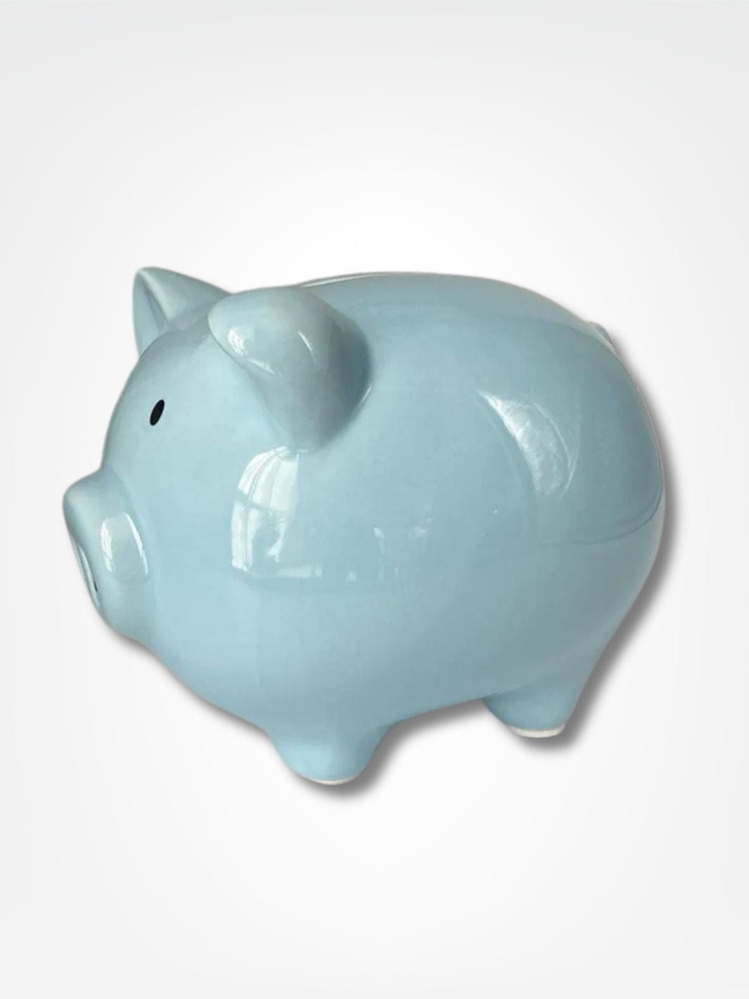 Tirelire cochon à casser <br> Classique et Authentique Bleu clair
