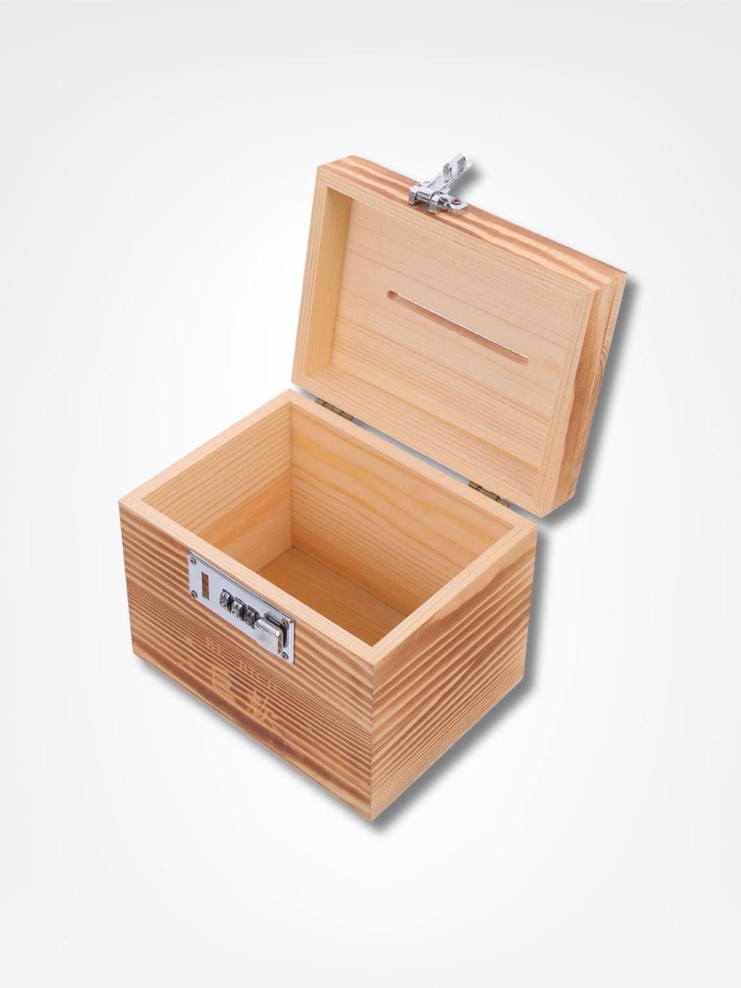 Tirelire coffre en bois <br> Trésor Artisanal Bois clair
