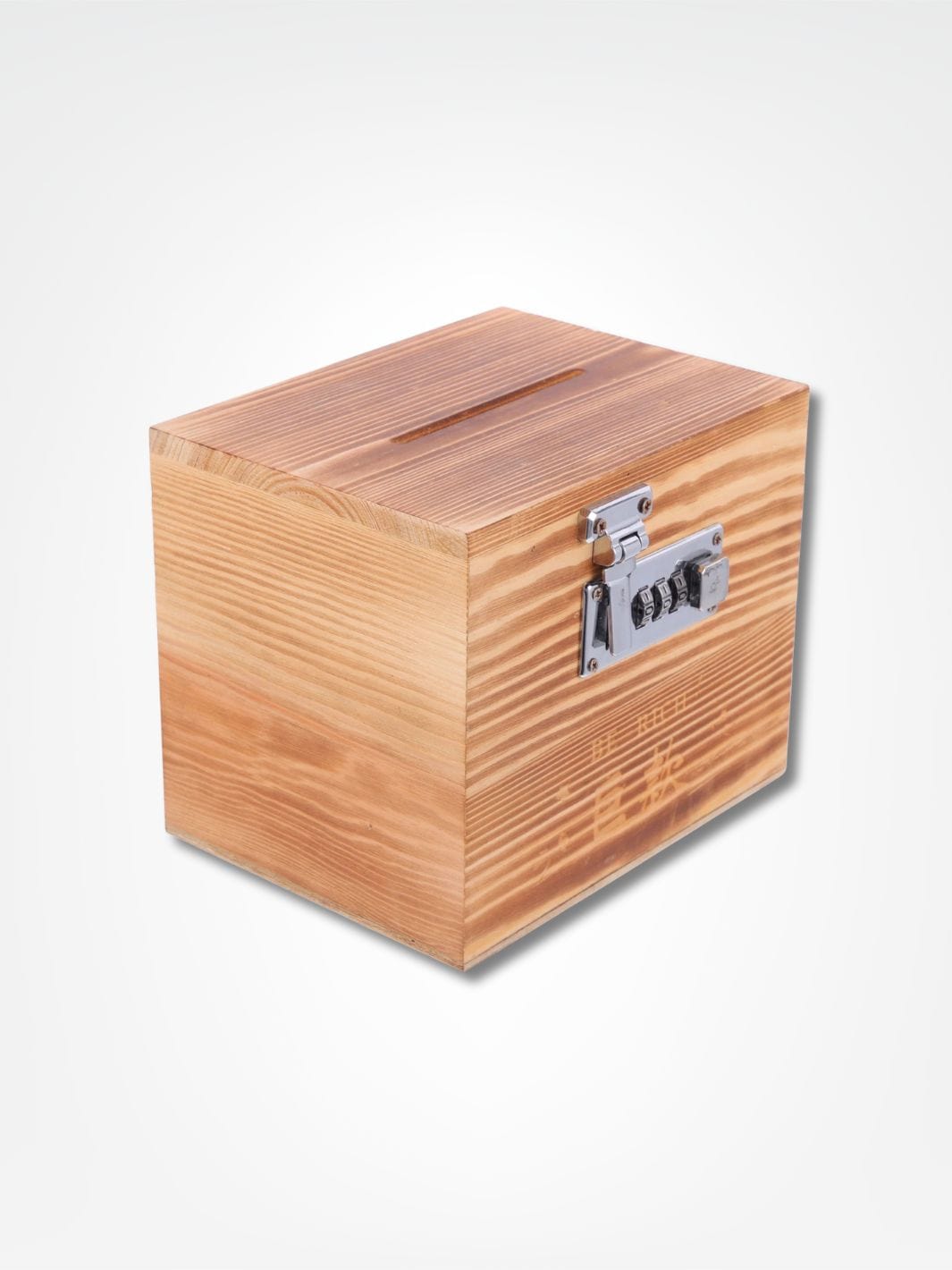 Tirelire coffre en bois <br> Trésor Artisanal Bois clair