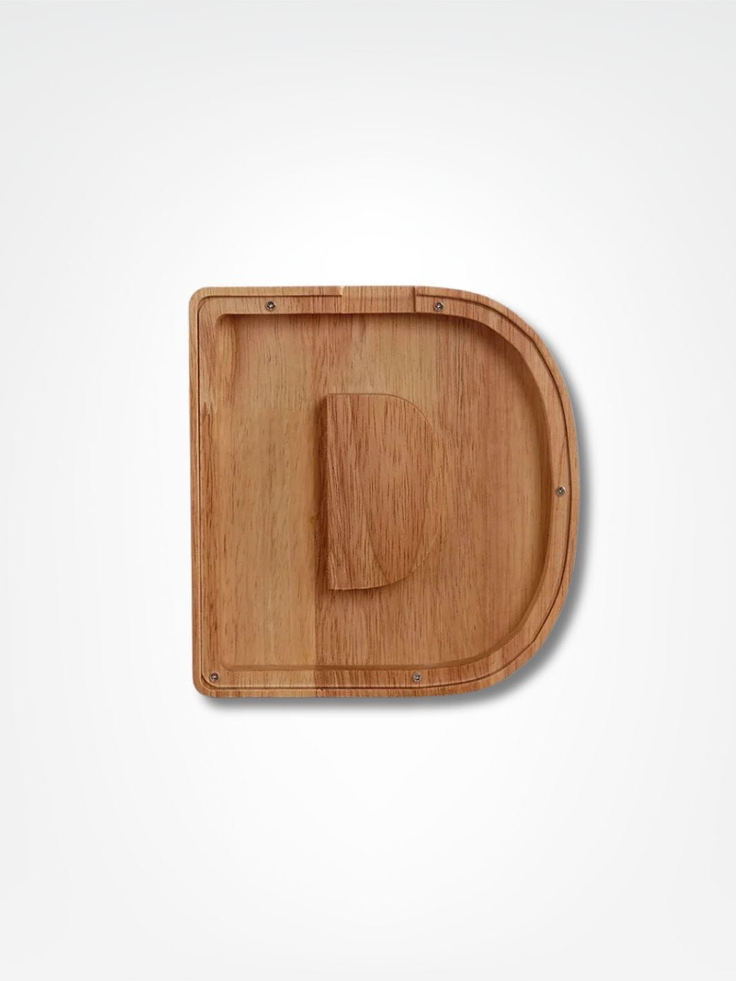 Tirelire personnalisée en bois <br> Mon initial personnalisé Bois clair / D
