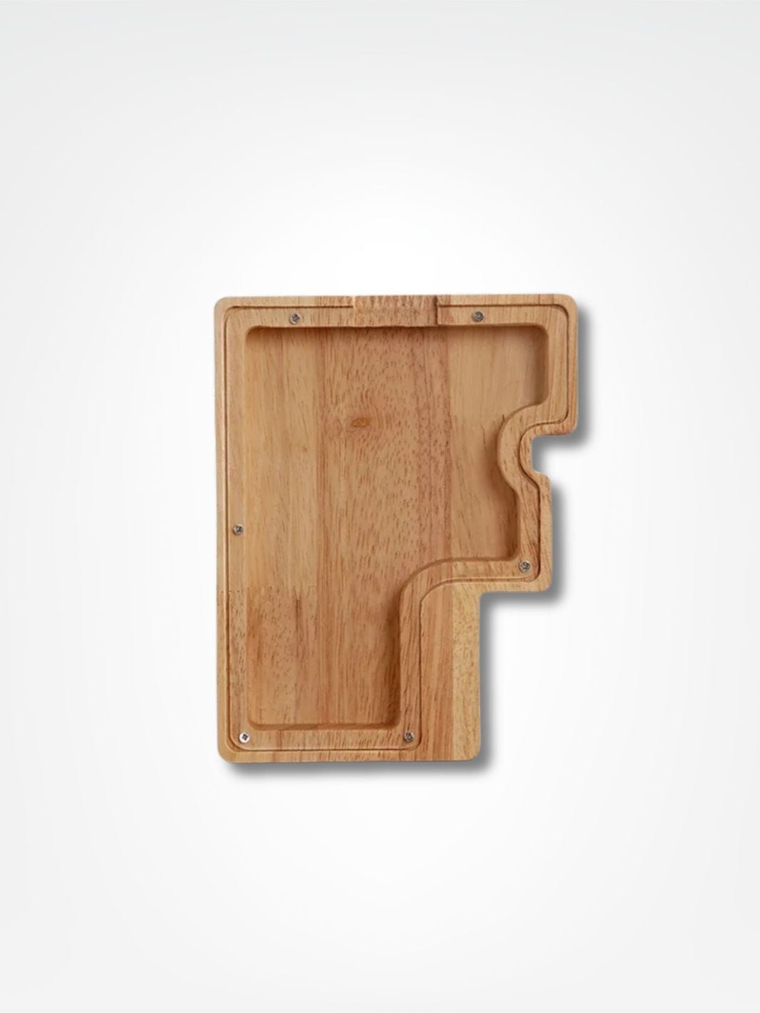 Tirelire personnalisée en bois <br> Mon initial personnalisé Bois clair / F