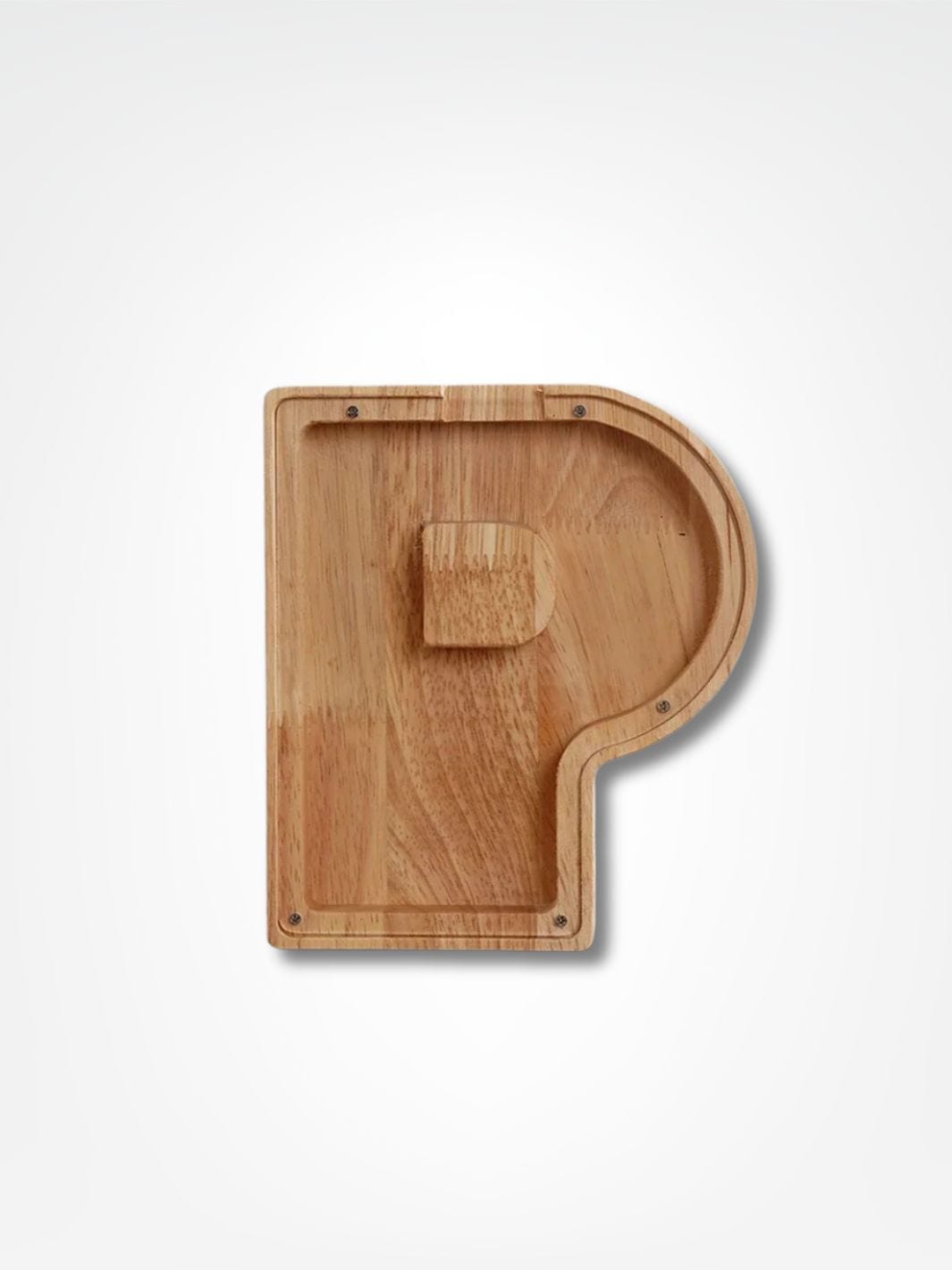 Tirelire personnalisée en bois <br> Mon initial personnalisé Bois clair / P