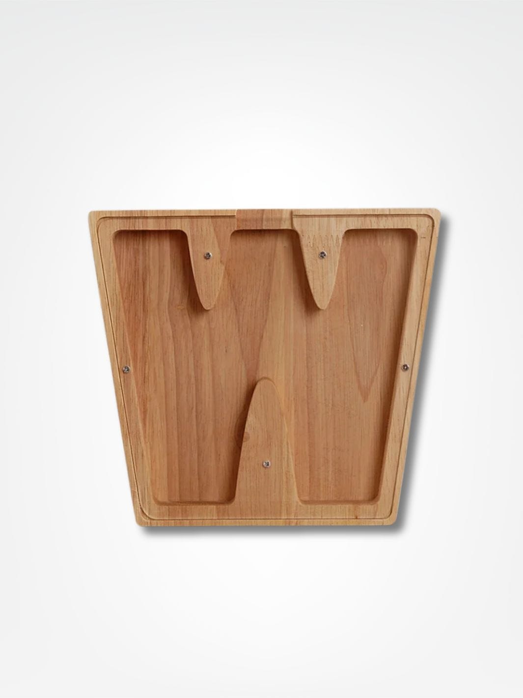 Tirelire personnalisée en bois <br> Mon initial personnalisé Bois clair / W