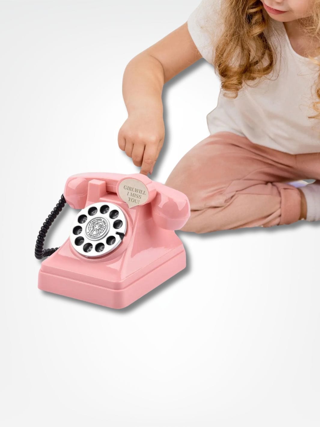 Tirelire vintage <br> Téléphone Années 80 Rose