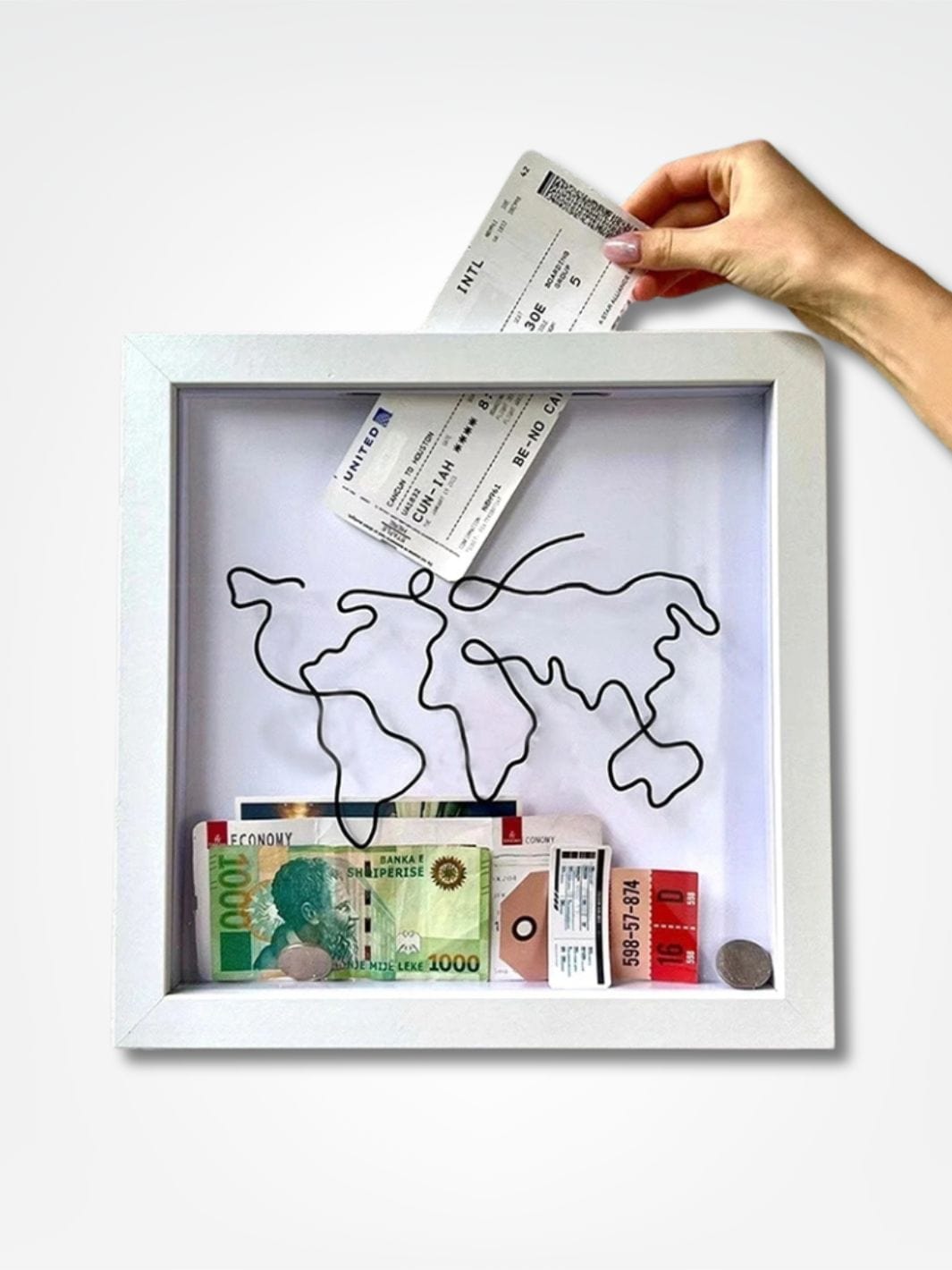 Tirelire voyage <br> Souvenirs du Monde