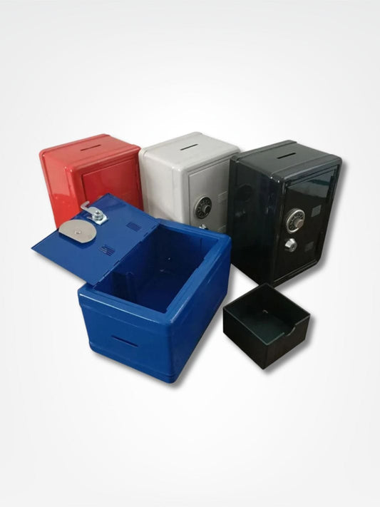 Coffre-fort tirelire <br> Avec code secret et serrure