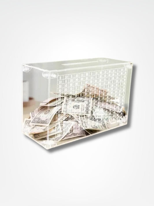Grande tirelire transparente <br> Objectif 5000 ! Transparente / 5000