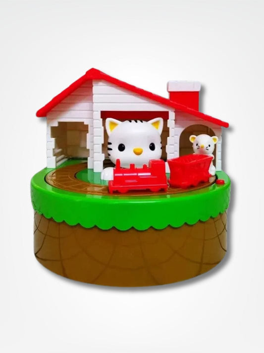 Tirelire automatique chat <br> Maison Miaou Blanc