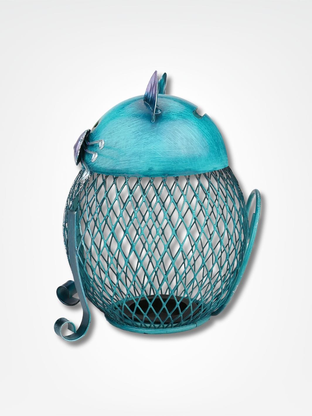 Tirelire chat métal <br> Économie Féline Bleu