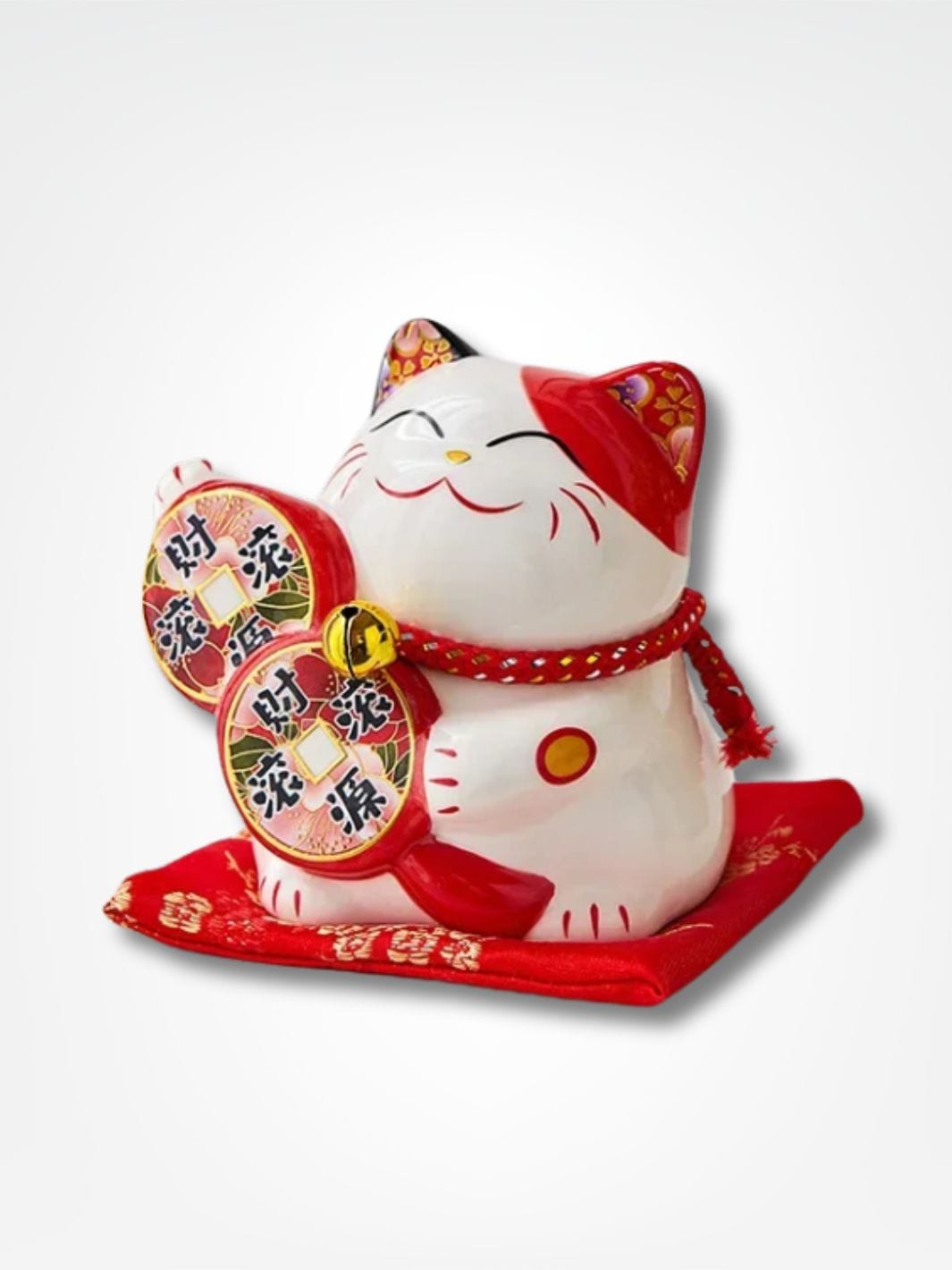 Tirelire chat porte bonheur <br> Maneki-neko de la chance Blé Doré