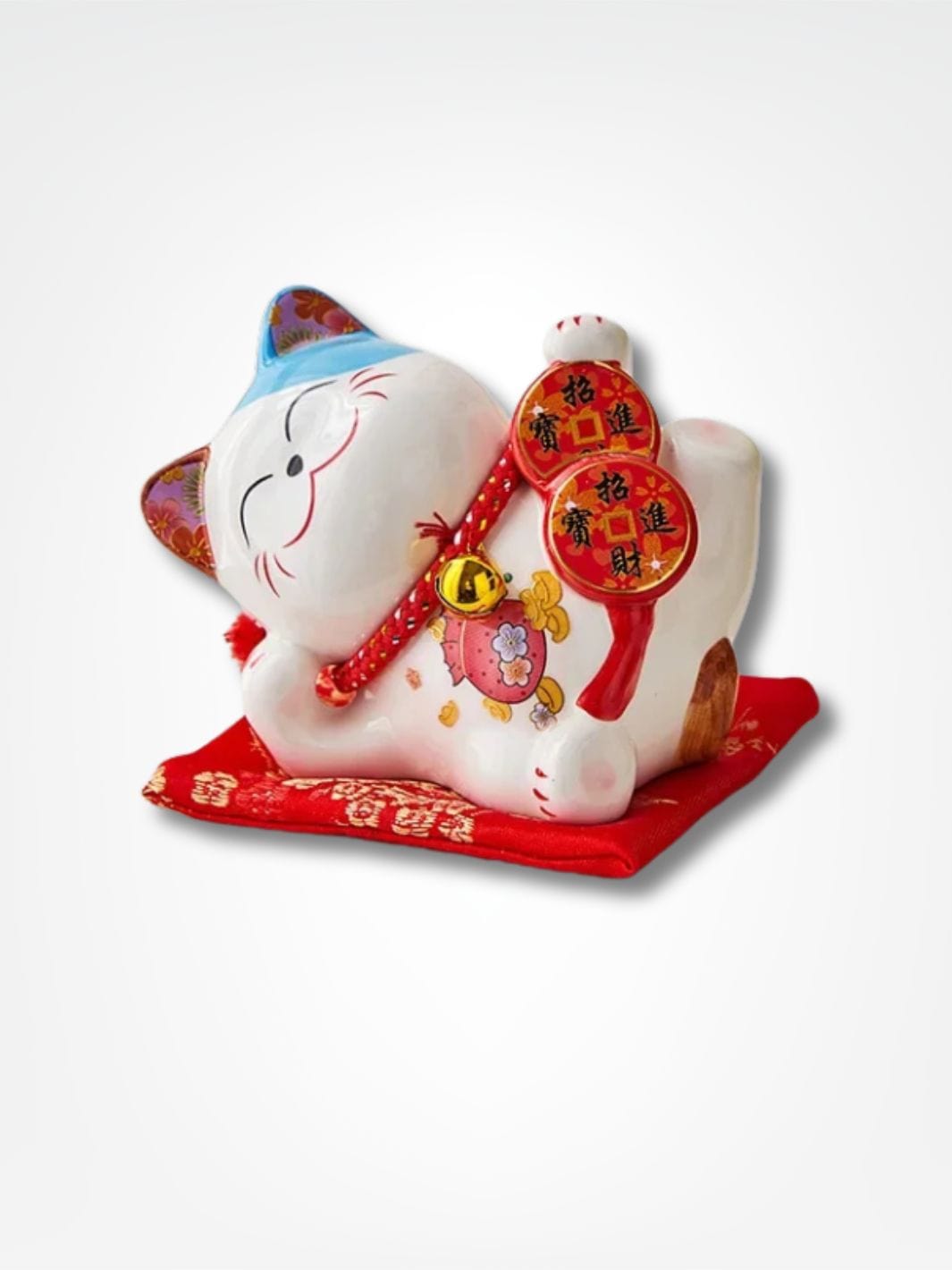 Tirelire chat porte bonheur <br> Maneki-neko de la chance Orange Zen