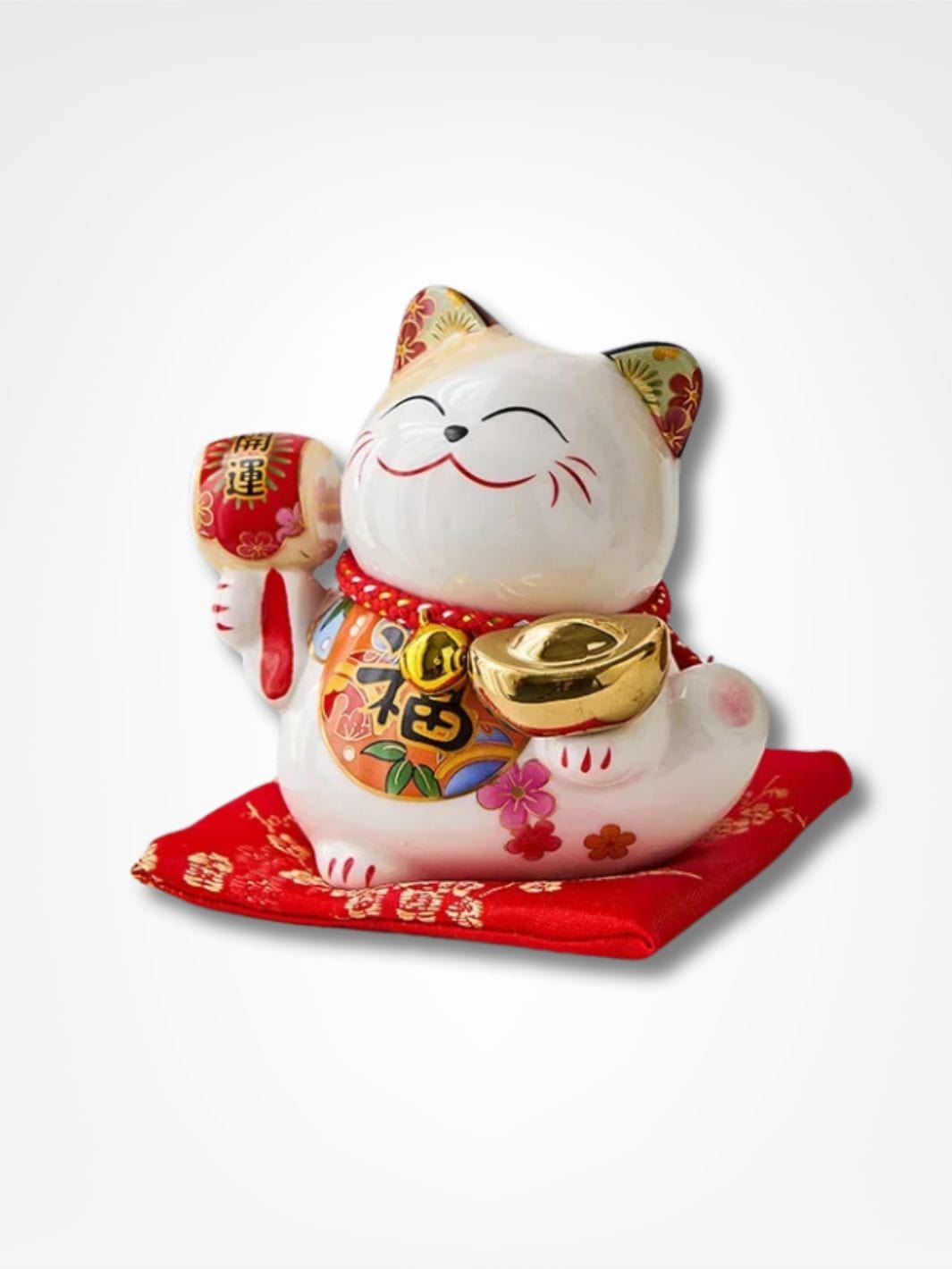 Tirelire chat porte bonheur <br> Maneki-neko de la chance Pomme Chance