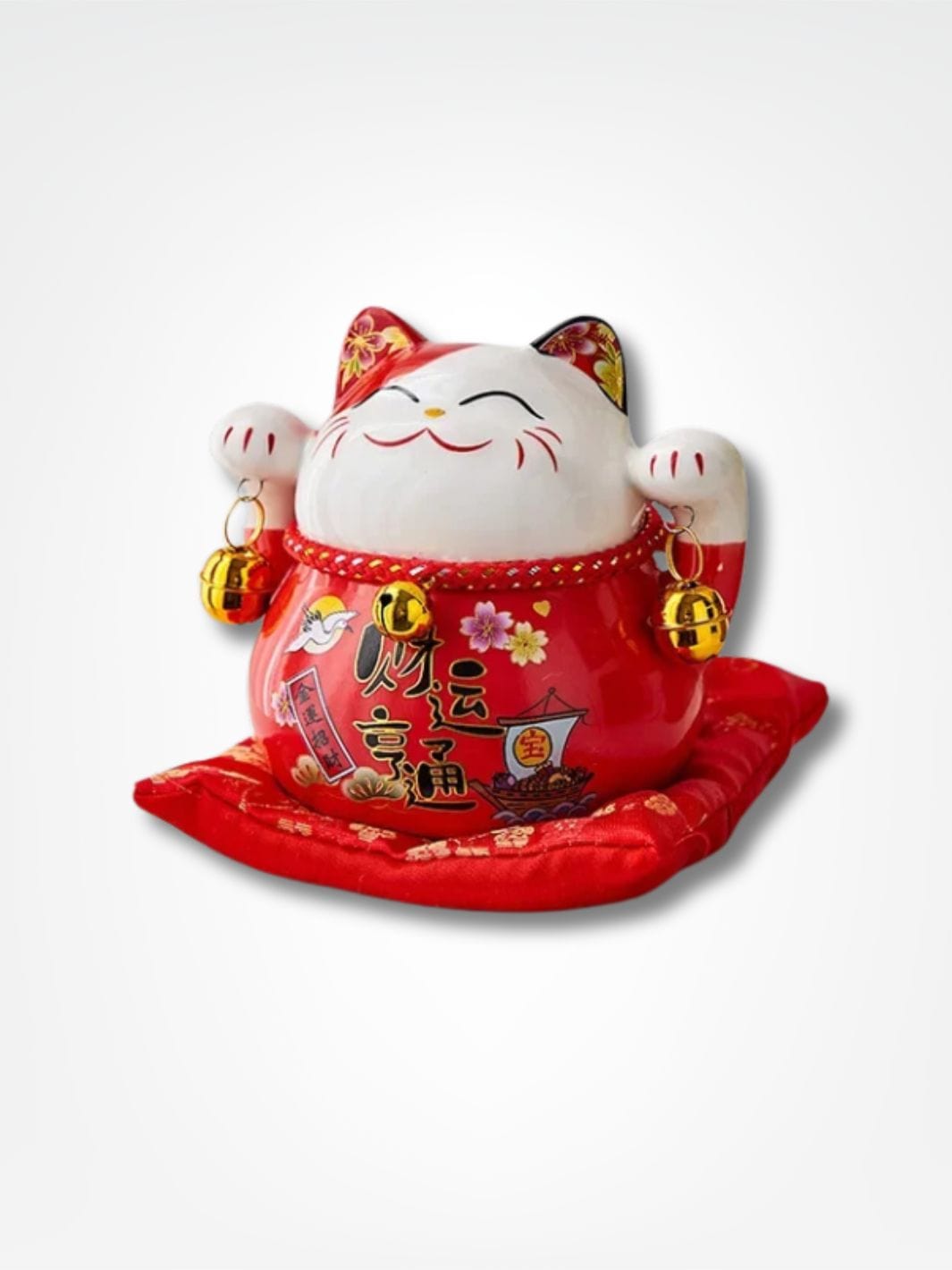 Tirelire chat porte bonheur <br> Maneki-neko de la chance Saphir Mystique