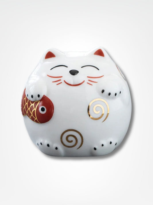 Tirelire chaton <br> Minou Porte-Bonheur Blanc