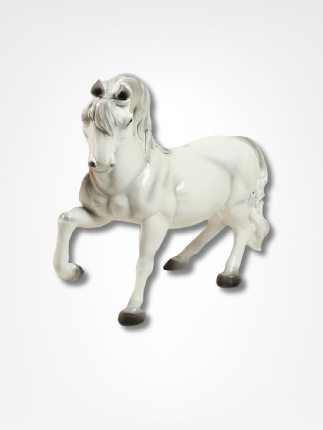 Tirelire cheval <br> Cavalier d'Or Blanc