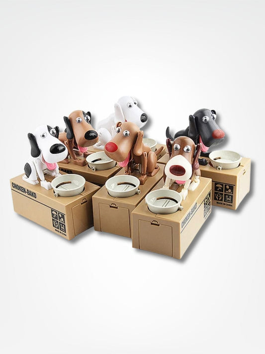Tirelire chien <br> Le chien affamé