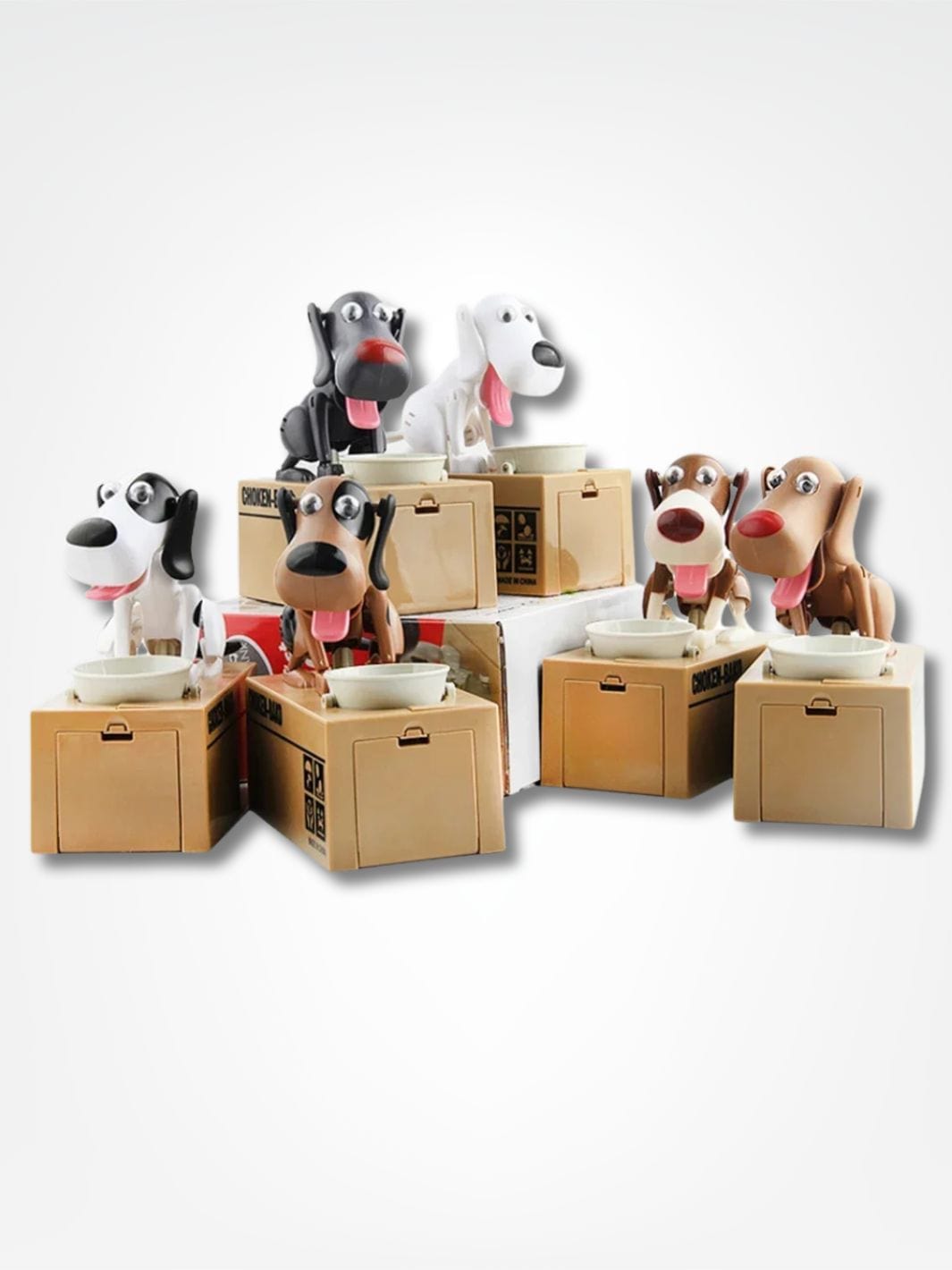 Tirelire chien <br> Le chien affamé