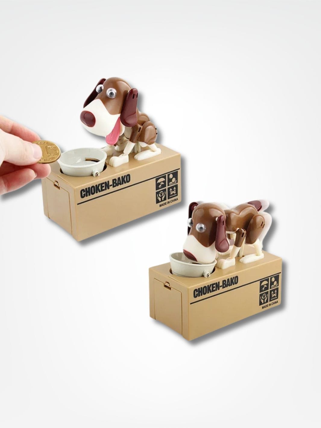 Tirelire chien <br> Le chien affamé