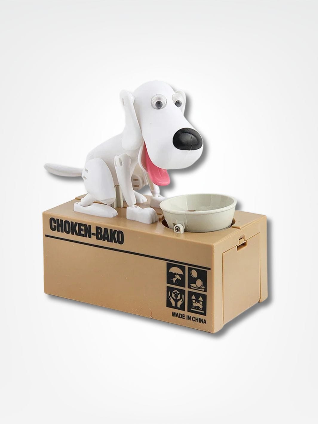 Tirelire chien <br> Le chien affamé Blanc
