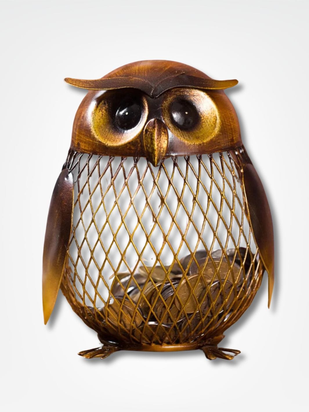 Tirelire chouette hibou <br> La chouette fortune Métal