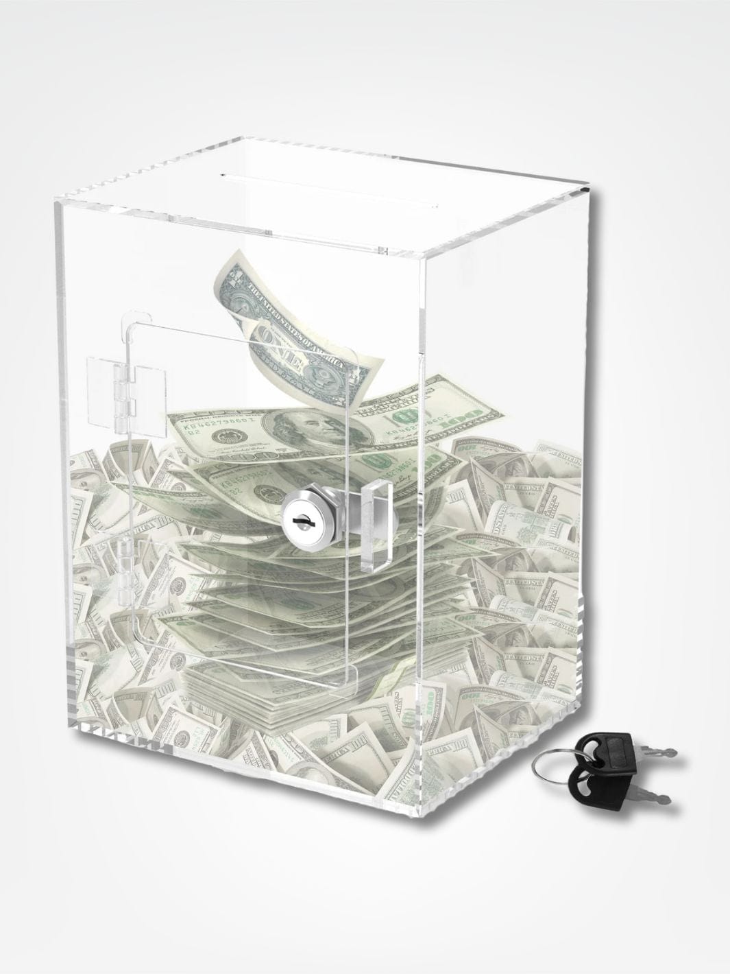 Tirelire clé <br> Le coffre transparent Transparent
