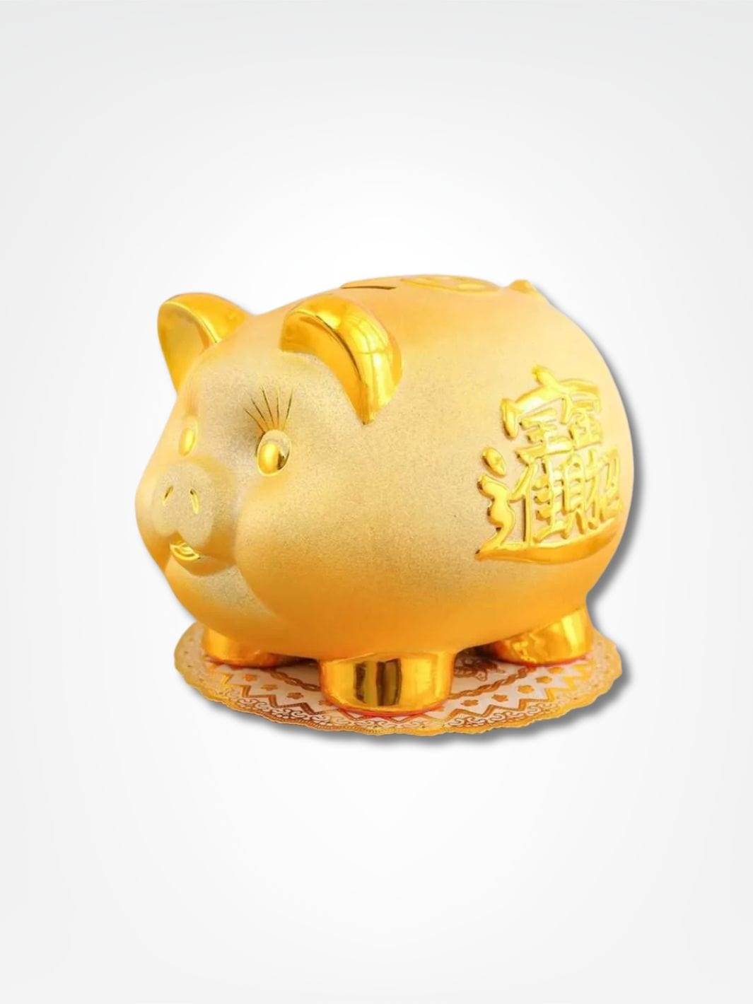 Tirelire cochon ancienne <br> La tradition d'or