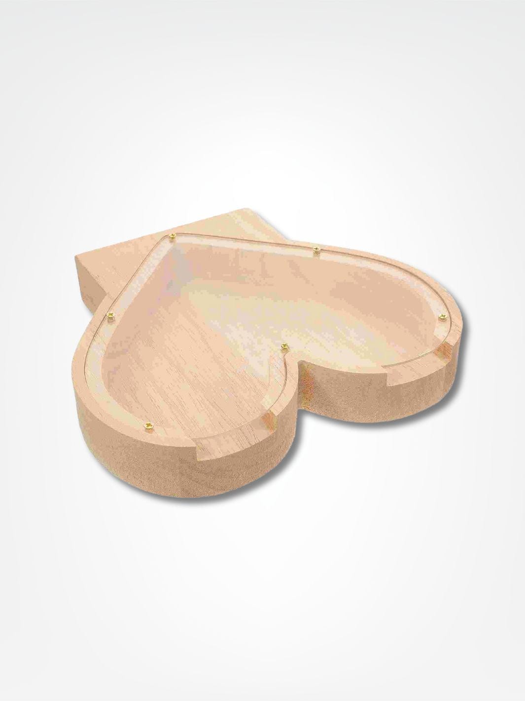 Tirelire coeur mariage <br> Cagnotte d'Amour Bois clair