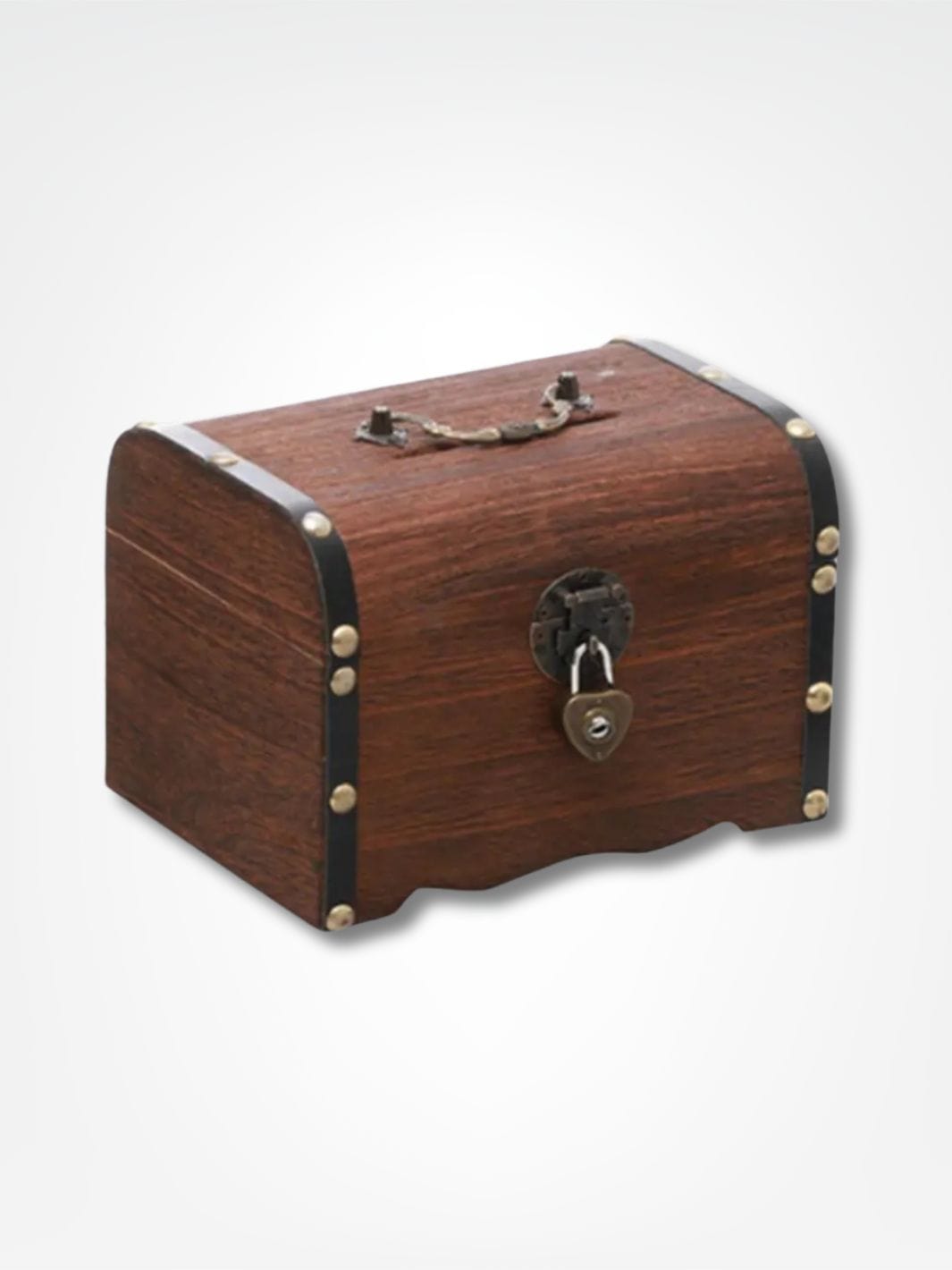 Tirelire coffre pirate <br> Chasse au Butin Bois foncé / L