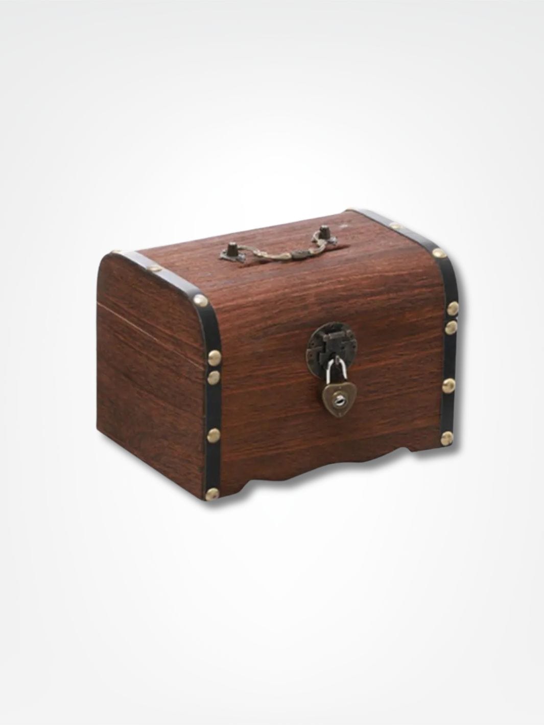 Tirelire coffre pirate <br> Chasse au Butin Bois foncé / M