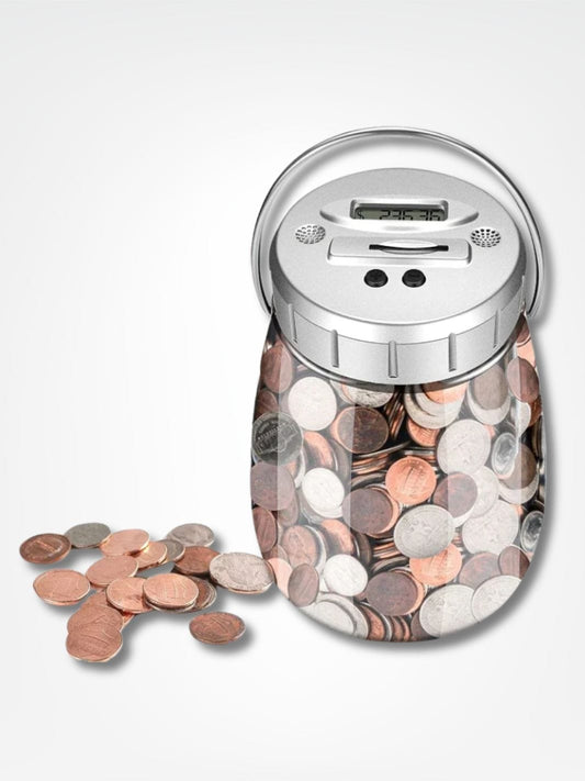 Tirelire compteur <br> Magie de l'épargne Transparente