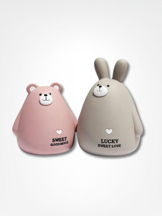 Tirelire dessin <br> Lapin & Ours Mignons