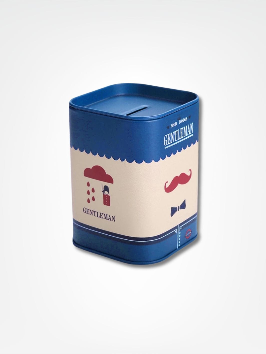Tirelire drapeau anglais <br> So British British Moustache Bleu