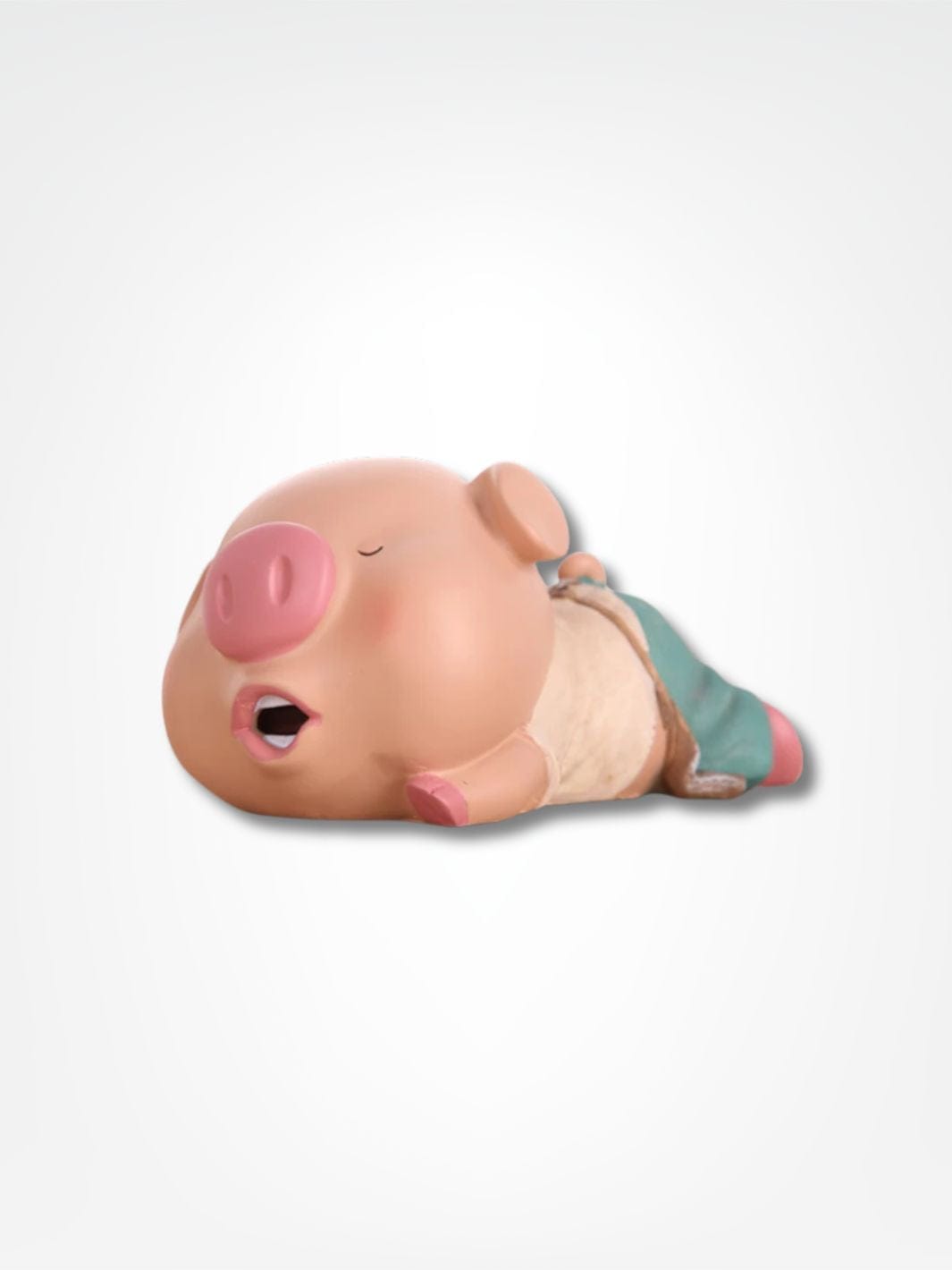 Tirelire drôle <br> Le cochon rigolo Rose / Couché