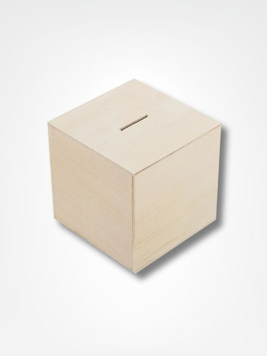 Tirelire en bois personnalisée <br> Coffre Naturel Bois clair / Pack de 3