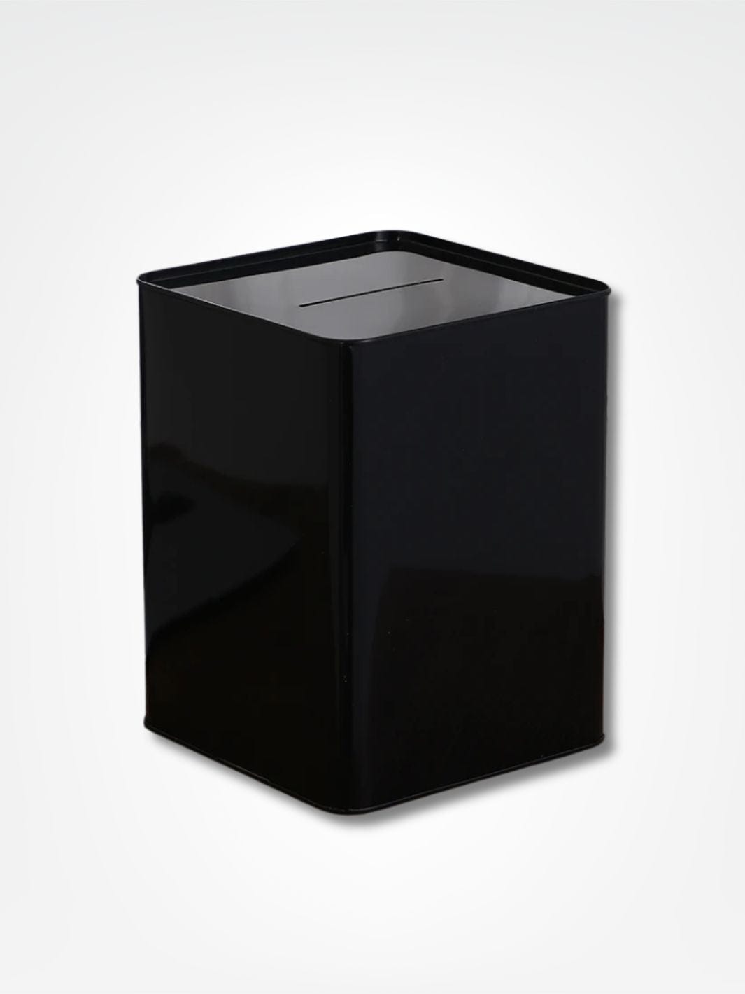 Tirelire en fer <br> Caisse de Métal Tirelire Cube Noir
