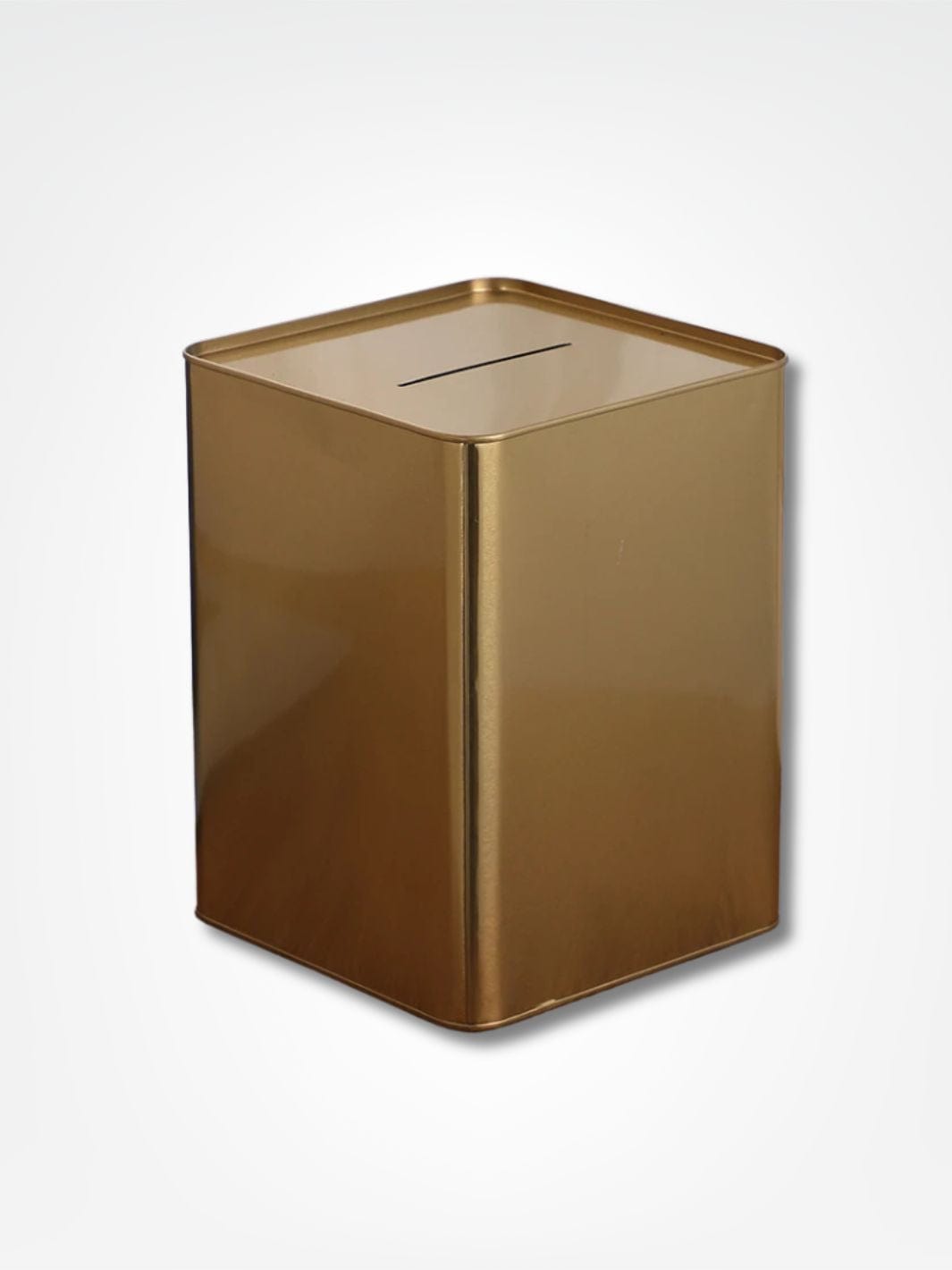 Tirelire en fer <br> Caisse de Métal Tirelire Cube Or