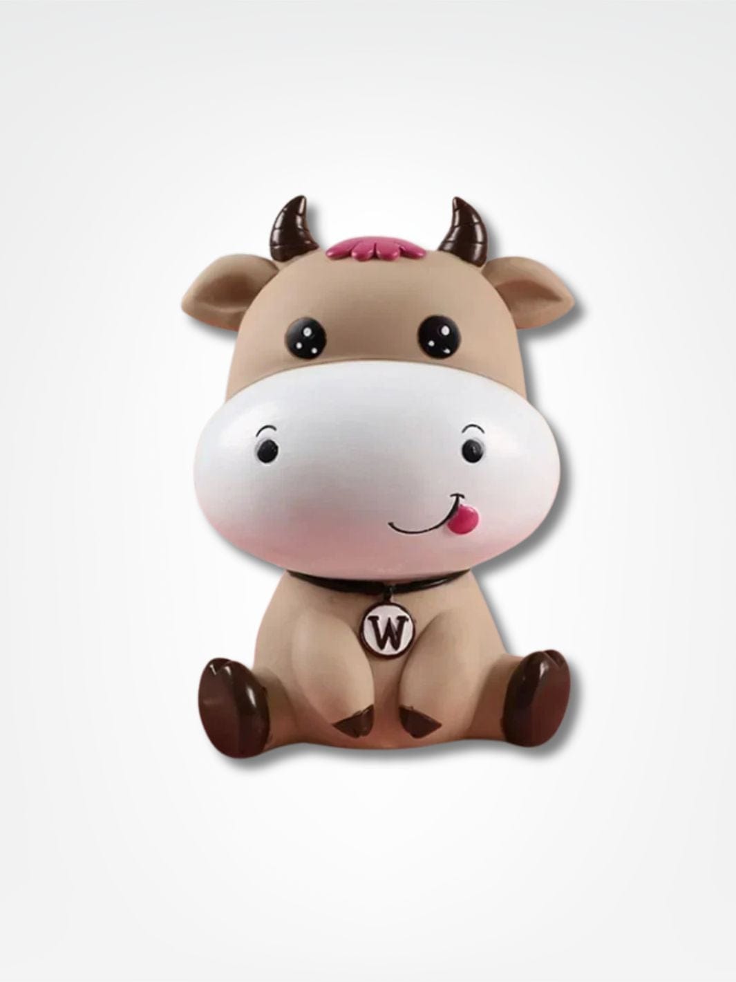 Tirelire enfant 3 ans <br> La petite vache adorable Brun | Yeux ouverts