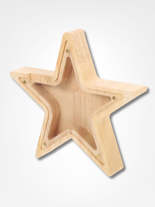 Tirelire étoile <br> La magie en bois Bois clair
