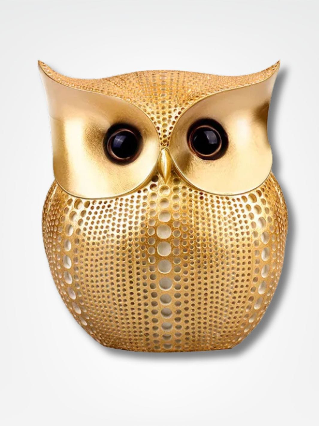Tirelire hibou <br> Le trésor plumé Or