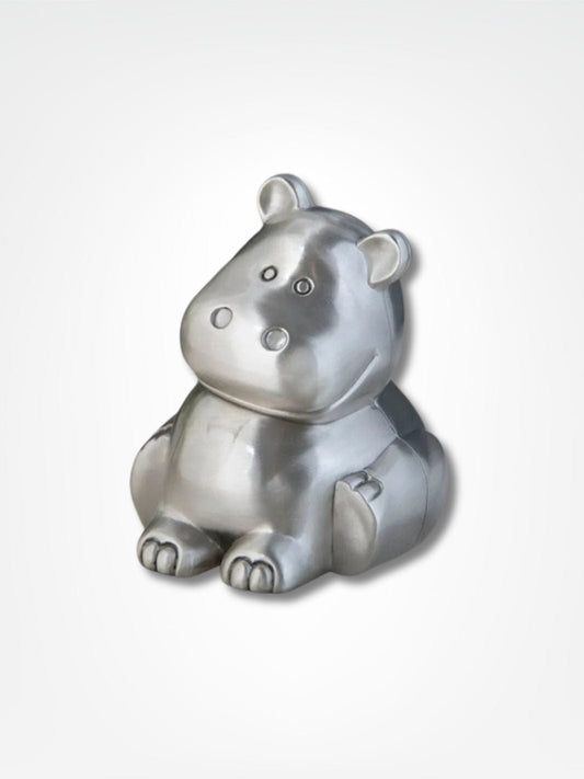 Tirelire hippopotame <br> Mon Petit Hippo Métal