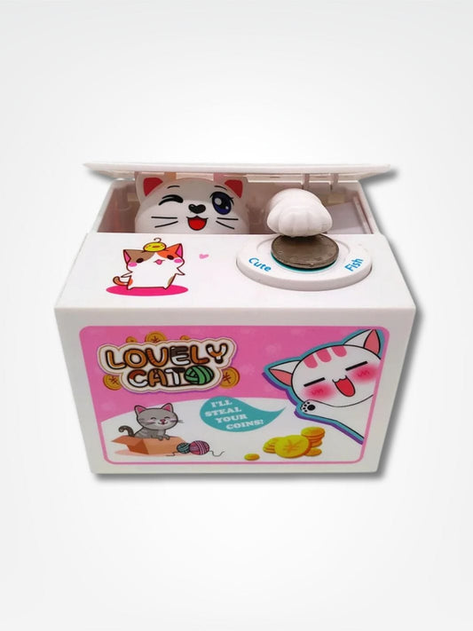 Tirelire japonaise chat <br> Magique et Automatique Blanc