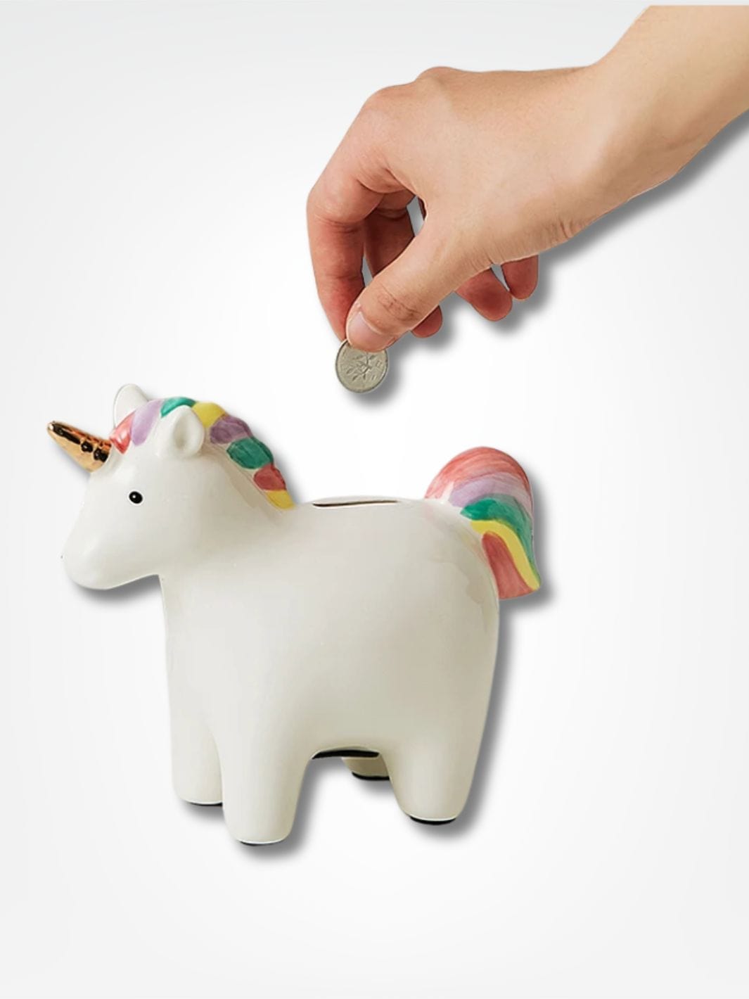 Tirelire licorne à peindre <br> Atelier Magique Blanc
