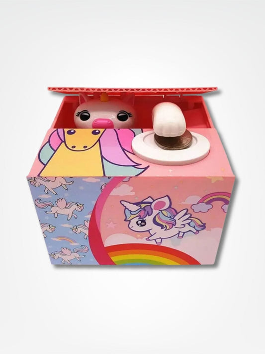 Tirelire licorne électronique <br> La licorne magique Rose